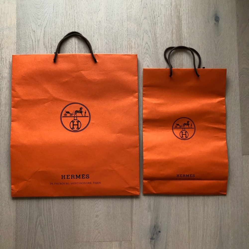3/$30 2X Hermes Paper Bags